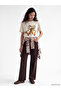 Beige Chip and Dale Printed Cotton Women's T-Shirt - 2
