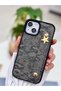 iPhone 14 Plus Compatible Star Design Leather Look Flexible Silicone Case with Handle - 3