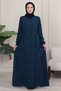 Hijab Clothing Mother's Dress Prayer Dress Viscose Shawl Pattern Floor-Length Dress V Roba Fish Dress Plus Size - 3