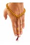 8X8.5 mm Barrel Cut Distressed Old Material Collectible Amber Prayer Beads - 3