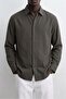 Men's Shirt Monarch Line Khaki – Long Sleeve, Buttoned, Modern Relaxed Fit