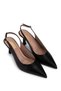 Women's Genuine Leather Black Heeled Shoes - 3