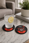 Teddy Bear and Happy Bear Coaster Set of 4 - Pvc Non-Slip Coasters (2 Teddy Bears + 2 Happy Bears) - 8