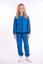 Girl's Stripe Detailed Zippered Hooded Double Pocket Tracksuit Set - 3