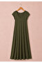 Solid Color Viscose Fabric Relaxed Fit Bohemian Style Dress - 3