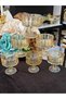 6 Pieces Crystal Glass Gold Color Multi-Purpose Presentation Bowl with Stand 250ml - 8