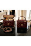 Women's Quilted Patent Leather Makeup Bag with Chain Strap Hand and Shoulder Bag 22X15X12 cm - 2
