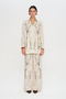 Women's Stone Embellished Oversize Natur Shirt - 3
