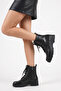 S220Cilt Women's Lace-Up Side Zipper Non-Slip Sole Short Boots - 3