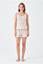 100% Cotton Combed Floral Pattern Women's Shorts Set with Straps
