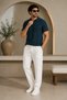 Premium Ribbed Ottoman Fabric Zipper Detailed Unisex T-Shirt and Pants Set Women's and Men's Set