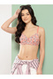Orange Printed Lightly Padded Non Wired T-Shirt Bra - 4