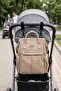 Mother Baby Care Bag Backpack-Shoulder Bag Faux Leather Waterproof Thermal Bottle Compartment Stroller Strap Gift - 3