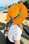 Natural-Looking Beach Hat with Scarf Wide Brim Summer Hat New Fashion Hat - 8