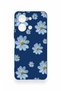Vivo Y36 Compatible Blue Daisy Patterned Silicone Case - 2