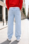 Men's Baggy Jeans with Cotton Cut Waist and Elastic Waistband - 2