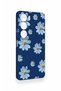 Vivo Y19S Compatible Blue Daisy Patterned Silicone Case - 4