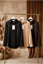 Women's Kri̇nkil Satin Buttoned Classic Shirt Oversize Equivalent Stylish Tok Fabric Satin Shirt - 3