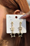 Gold Color Star Dangle Women's Earrings - 2