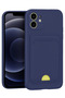 Matxzngz iPhone 11 Case Kelvin Silicone with Business Card Holder (01942) - Navy Blue