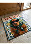 Non-Slip Sole Positive Energy Themed Washable Door Front-Bathroom Mat 40X60 cm