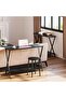 Narrow Console Table, 2-Tier Farmhouse Sofa Table with Shelves, 41.3 Inch Long Hallway Table, Behind Couch Table for Living Room Hallway Entryway, Black - 4