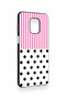 Redmi Note 9 Pro 9S Compatible Pink Striped Polka Dot Patterned Silicone Case - 3