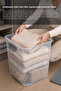 30Lt Lockable Lid Storage Box - Deep Elora Multi-Purpose Organizer Box Gray - 4