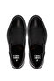 Men's Genuine Leather Black Floater Classic Shoes - 5