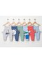 Baby 6-Piece Pants Set with Cute Animal Figures and Side Ear Detail, High-Waisted Baby Bottom Wear