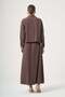 Women's Stone Detailed Skirt Suit Brown 31449 - 6