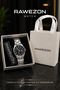 Men's Steel Band Analog Wrist Watch Black Dial Classic Wristwatch with Calendar Casual Stylish Design Men's Watch - 4
