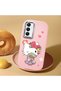 Samsung Galaxy A25 Compatible Case Camera Protector Pink Silicone Couple Phone Case with Kitty Pattern - 2