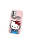 Samsung Galaxy A33 Compatible Case Camera Protector Pink Silicone Couple Phone Case with Kitty Pattern - 3