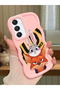 Samsung Galaxy A16 Compatible Case Camera Protector Pink Silicone Couple Phone Case Rabbit Pattern