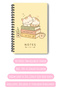 Books and Sleeping Cute Cat A5 50 Sheets 100 Pages Spiral Ruled Notebook - 3