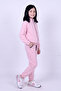 Girl's 2-Piece High Collar Zippered Waist Tie Elastic Leg Sweatpants Set - 3