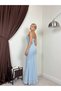Women's Premium Strapless Corset Formed Lace Long Evening Dress - 3