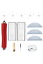 Replacement brush head kit for Roborock S7 T8Plus T7s S7 Maxv Ultra S8 Pro Ultra robot vacuums, including 1 main brush head and 5 side brush heads.