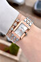 Rose Gray Color Same as Pictured 22 mm Women's Wristwatch and Bracelet and Bangle - 3