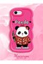 iPhone 6S Plus Compatible Case Camera Protector Red Silicone Couple Phone Case Panda Pattern - 2