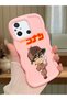 Redmi 11A Compatible Case Camera Protector Pink Silicone Couple Phone Case Conan Pattern
