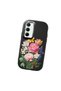 Samsung Galaxy A35 Compatible Case Camera Protective Black Silicone Couple Phone Case with Floral Pattern - 3