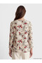 Original Oval Collar Floral Blouse - 4