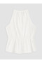 Original Halter Neck Women's Blouse with Gathered Tie Detail - 6