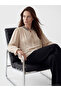 Original Tie-Neck Embroidered Ruffled Satin Blouse
