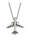 316L Stainless Steel Necklace with Airplane Figure Aviation Themed Gift Accessory - 3