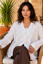 Tassel Detailed Kimono S2376 Cream - 2