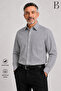 Relaxed Fit Long Sleeve Striped Classic Men's Dad Shirt