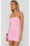 Strapless Shirred Detailed Stylish Mini Dress - 2